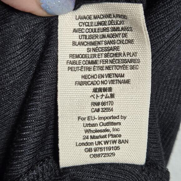 We The Free Love Valley Top Womens Small Black Long Sleeve Boho Peasant Flowy - Picture 6 of 10